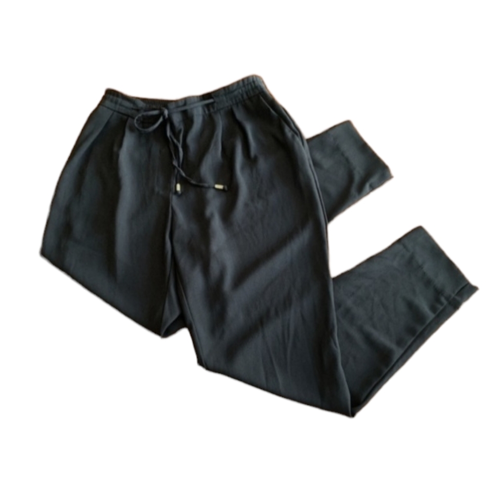 ZARA Basic Collection Navy Ankle Trousers-Small